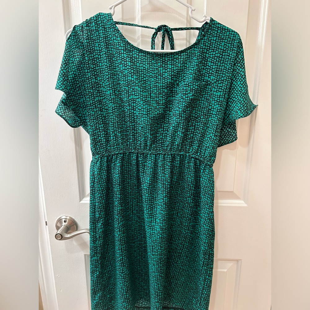 Cute Split-Sleeve Workin Girl Dress with Front Pocket